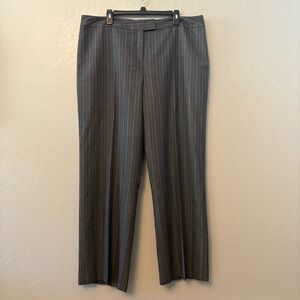 Pendleton 100% virgin wool gray white pinstripe dress pants size 18